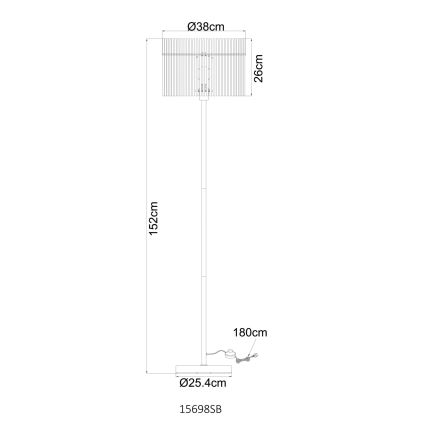 Globo - Vloerlamp 1xE27/60W/230V