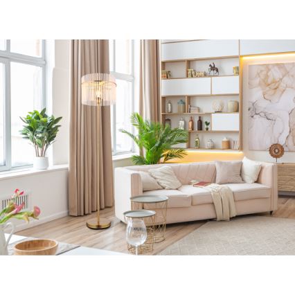 Globo - Staande lamp 1xE27/60W/230V goud