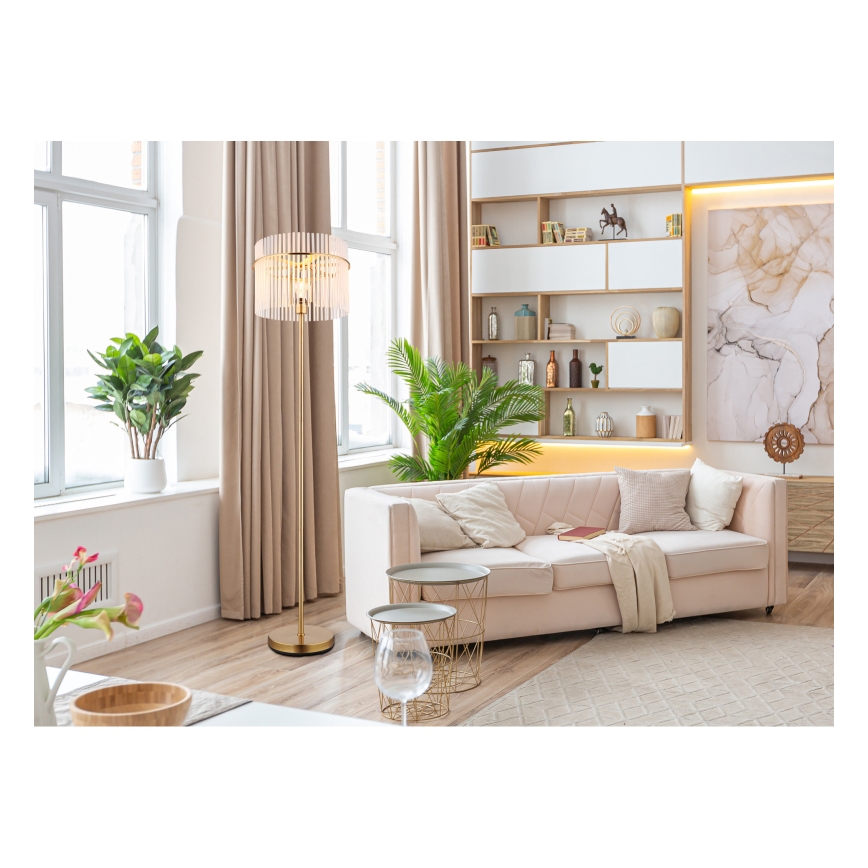 Globo - Staande lamp 1xE27/60W/230V goud
