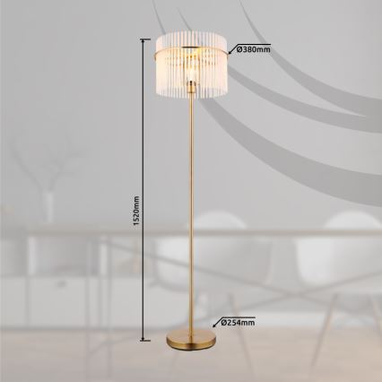 Globo - Staande lamp 1xE27/60W/230V goud