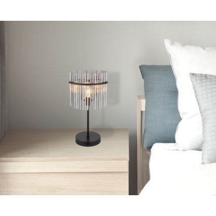 Globo - Tafellamp 1xE27/60W/230V Ø 30 cm zwart