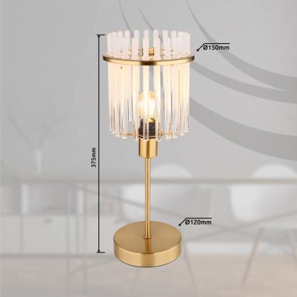 Globo - Tafellamp 1xE14/40W/230V diameter 15 cm goud
