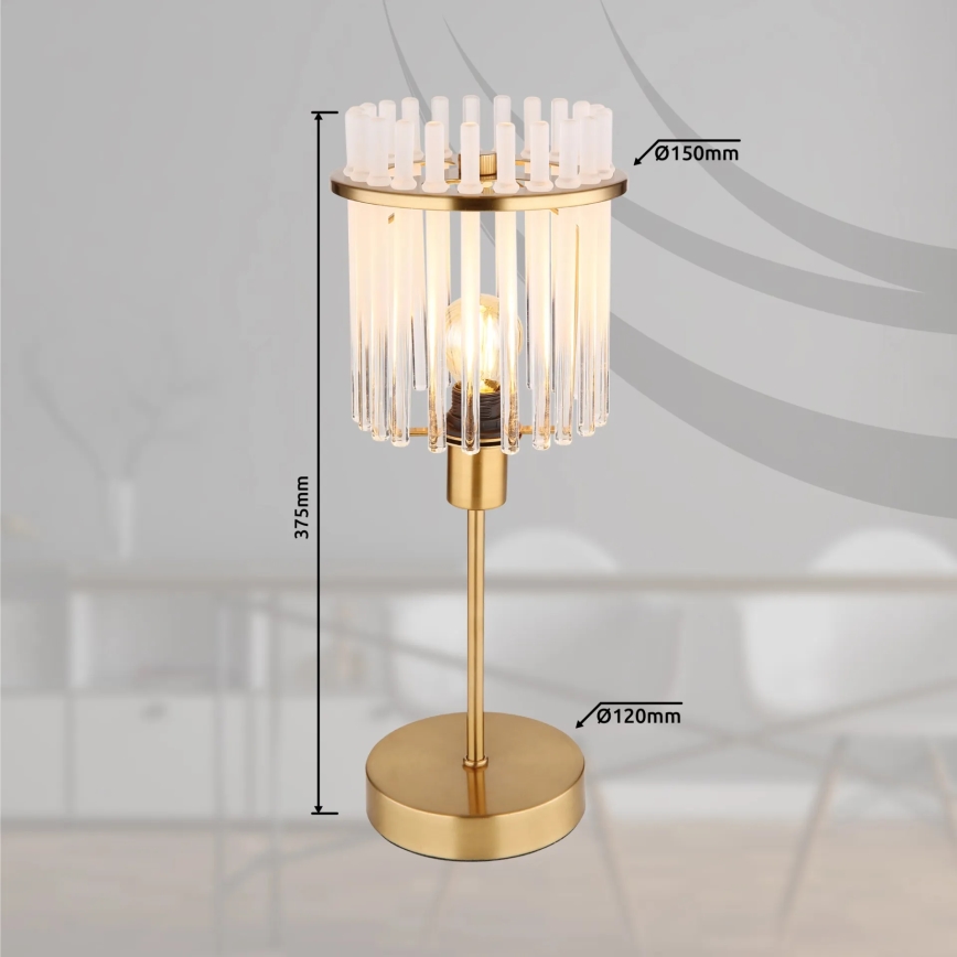 Globo - Tafellamp 1xE14/40W/230V diameter 15 cm goud