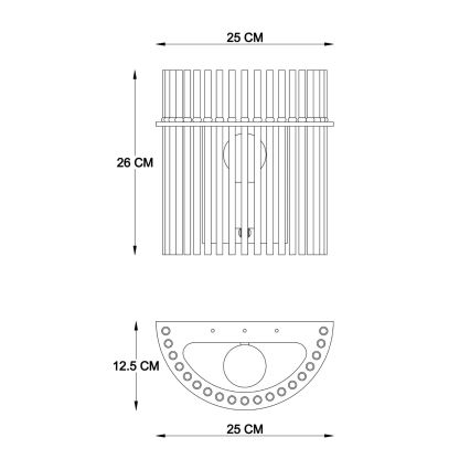 Globo - Wandlamp 1xE27/60W/230V zwart