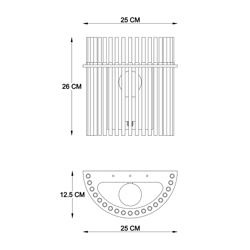 Globo - Wandlamp 1xE27/60W/230V zwart