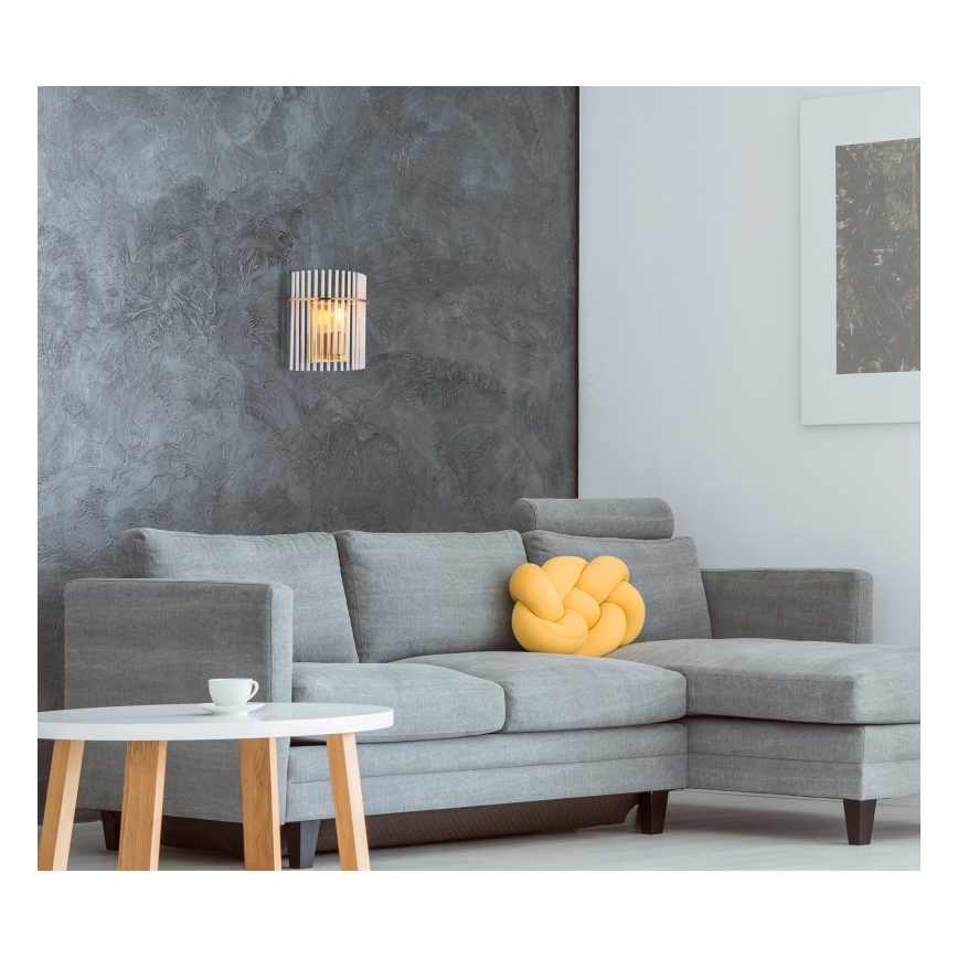 Globo - Wandlamp 1xE27/60W/230V goud