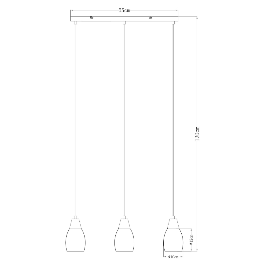 Globo - Hanglamp aan een koord 3xE27/15W/230V