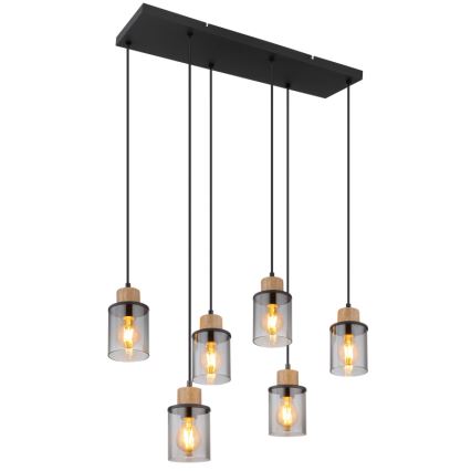 Globo - Hanglamp aan een koord 6xE27/15W/230V