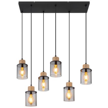 Globo - Hanglamp aan een koord 6xE27/15W/230V