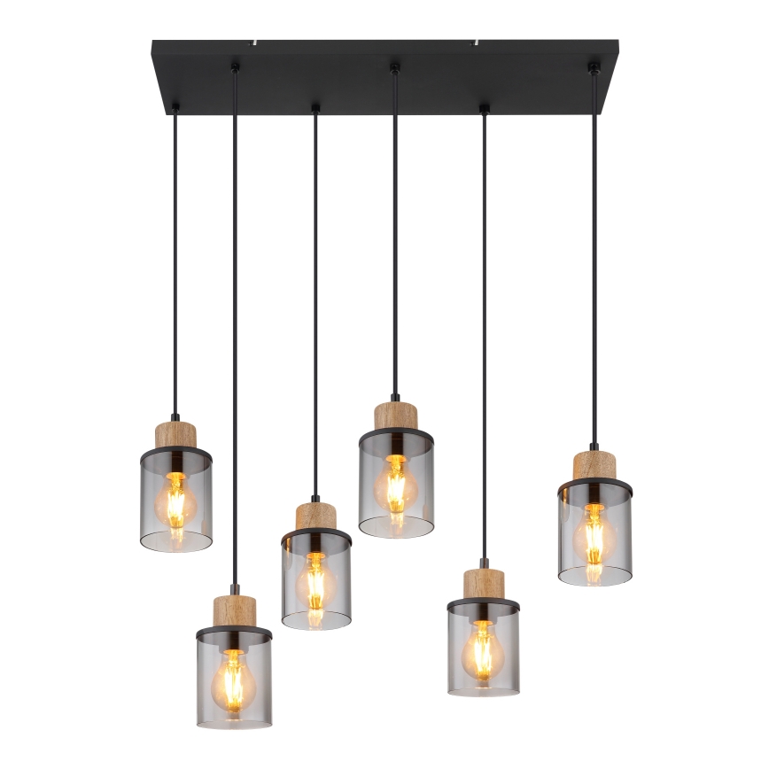 Globo - Hanglamp aan een koord 6xE27/15W/230V