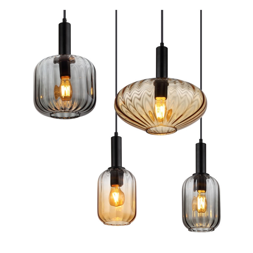 Globo - Kroonluchter aan kabel, 6x E27/60W/230V
