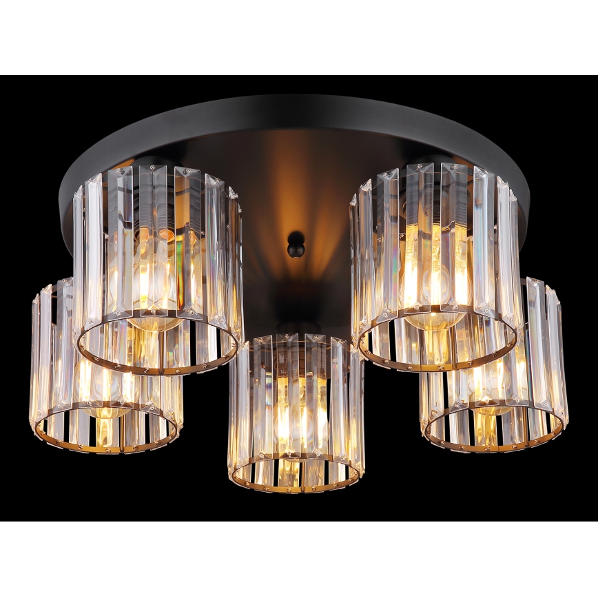 Globo - Bevestigde hanglamp 5xE27/60W/230V diameter 46,5 cm zwart