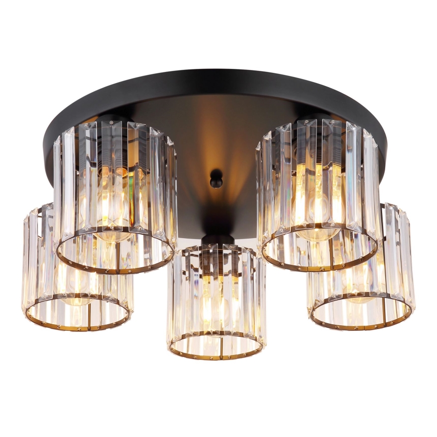 Globo - Bevestigde hanglamp 5xE27/60W/230V diameter 46,5 cm zwart