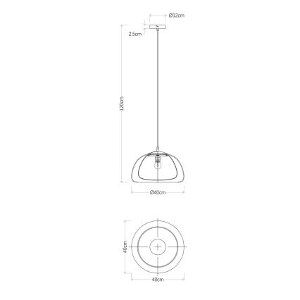 Globo - Hanglamp aan een koord 1xE27/60W/230V