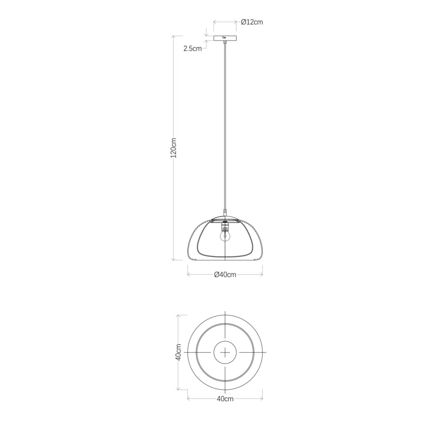 Globo - Hanglamp aan een koord 1xE27/60W/230V