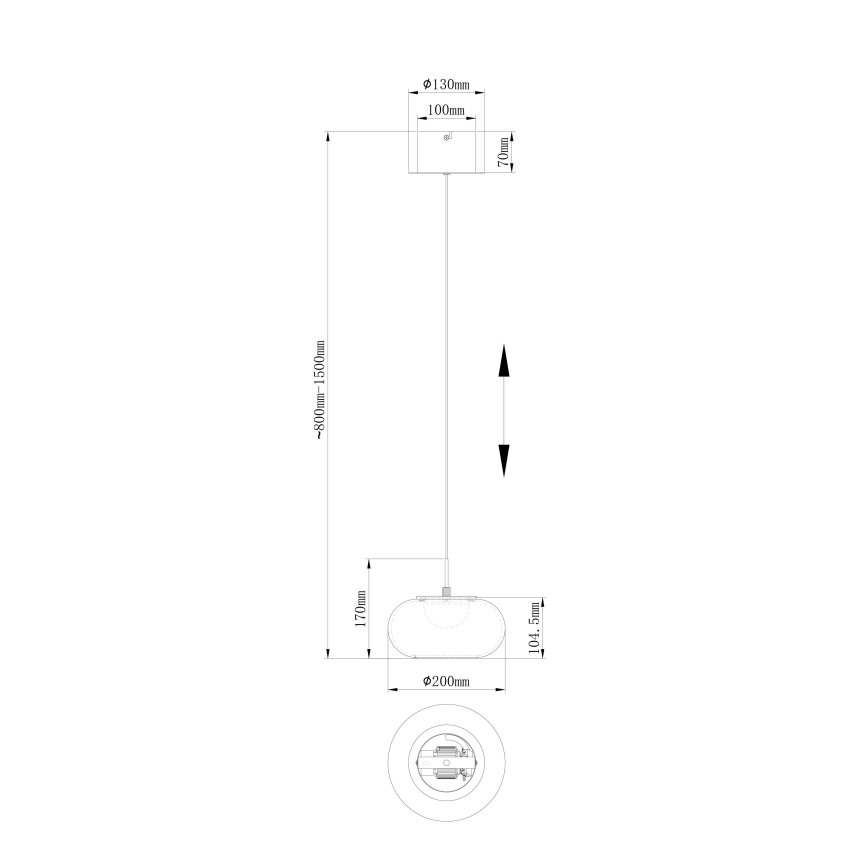 Globo - LED Hanglamp aan een koord LED/6W/230V wit