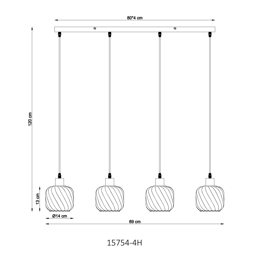 Globo - Hanglamp aan een koord 4xE27/25W/230V