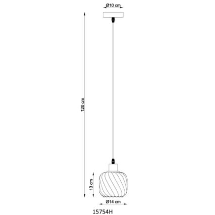 Globo - Hanglamp aan een koord 1xE27/25W/230V diameter 14 cm