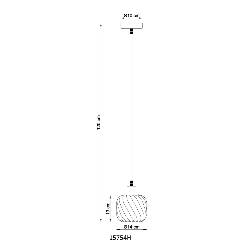 Globo - Hanglamp aan een koord 1xE27/25W/230V diameter 14 cm
