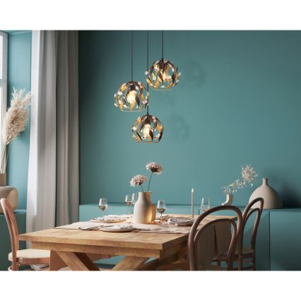 Globo - Hanglamp aan een koord 3xE27/40W/230V diameter 41 cm