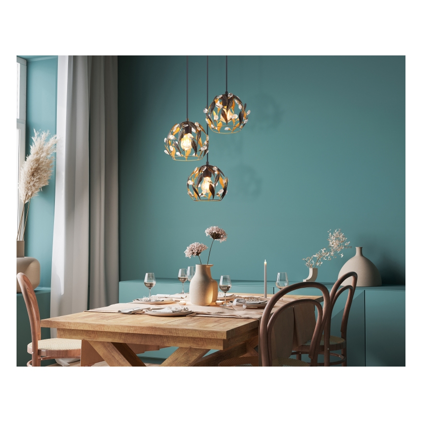 Globo - Hanglamp aan een koord 3xE27/40W/230V diameter 41 cm