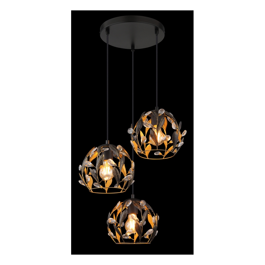 Globo - Hanglamp aan een koord 3xE27/40W/230V diameter 41 cm