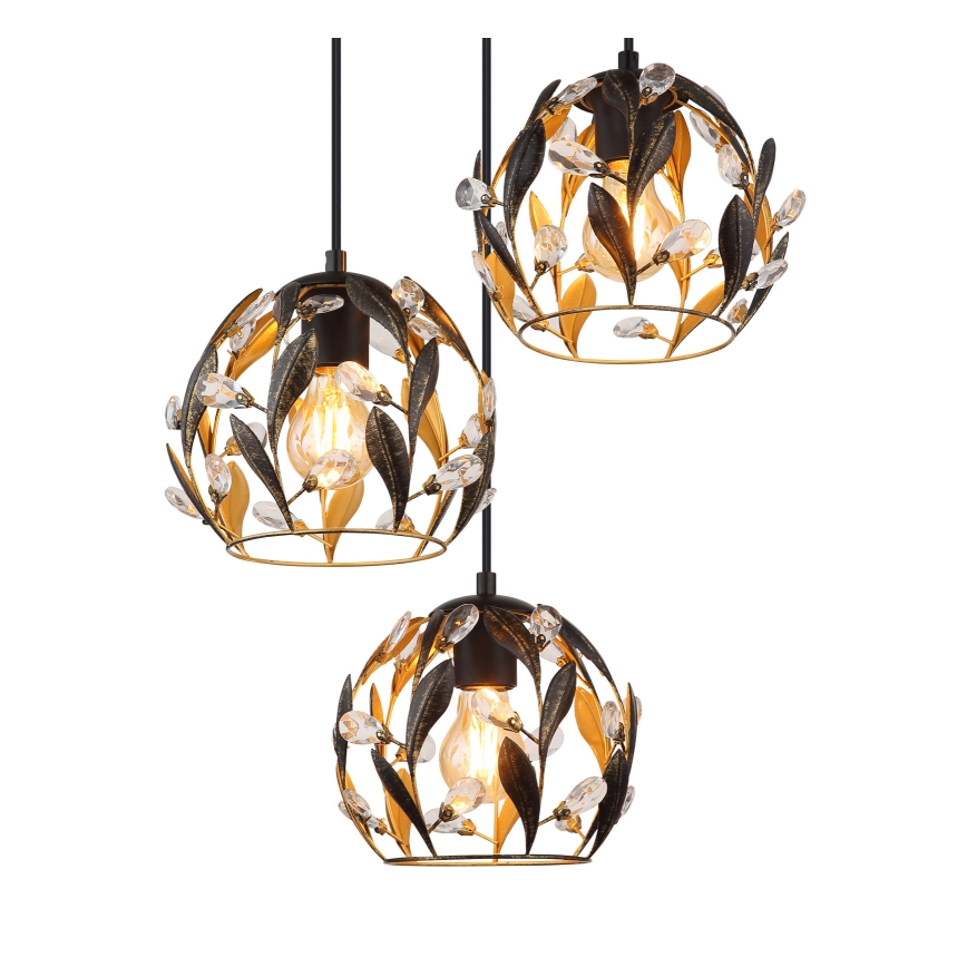 Globo - Hanglamp aan een koord 3xE27/40W/230V diameter 41 cm