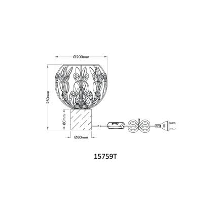 Globo - Tafellamp 1xE27/40W/230V