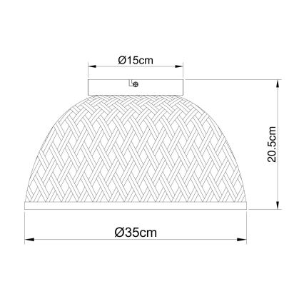 Globo - Bevestigde hanglamp 1xE27/15W/230V bamboe