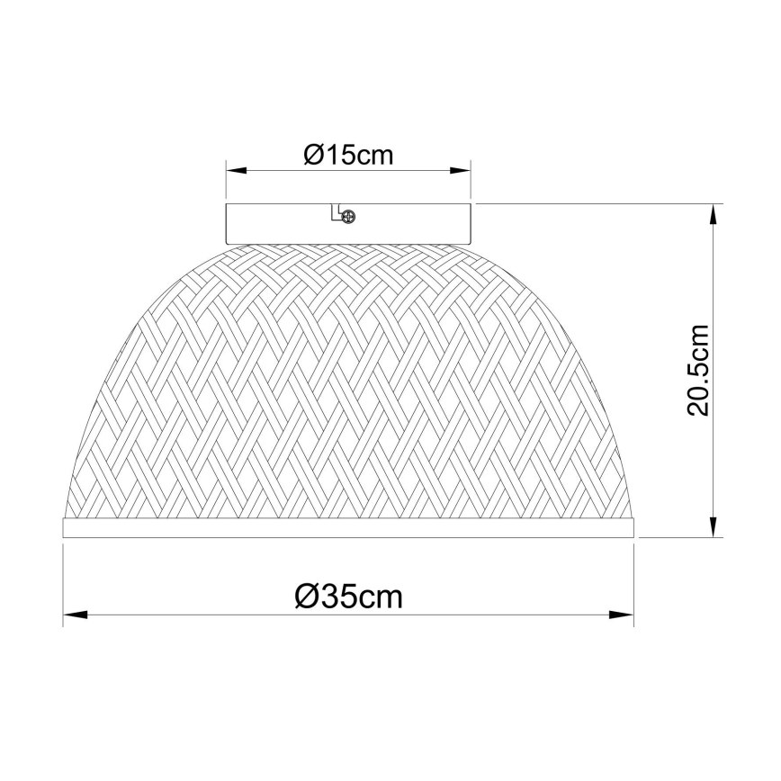 Globo - Bevestigde hanglamp 1xE27/15W/230V bamboe