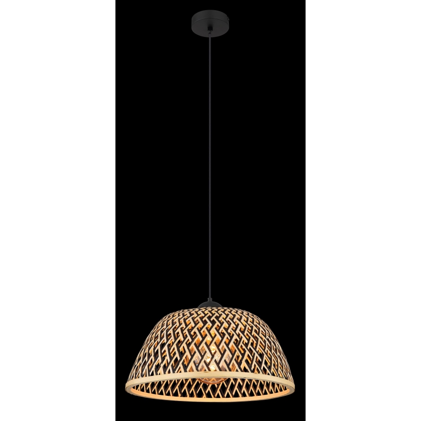 Globo - Hanglamp aan een koord 1xE27/15W/230V bamboe