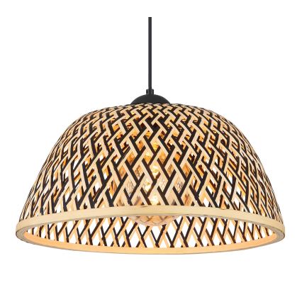 Globo - Hanglamp aan een koord 1xE27/15W/230V bamboe