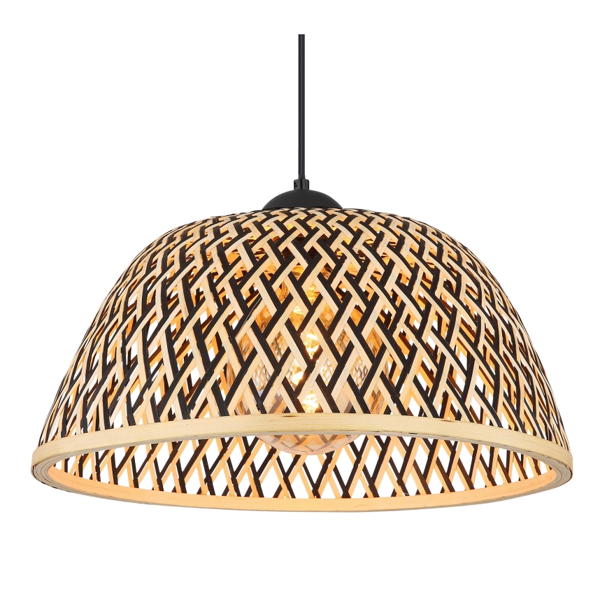 Globo - Hanglamp aan een koord 1xE27/15W/230V bamboe
