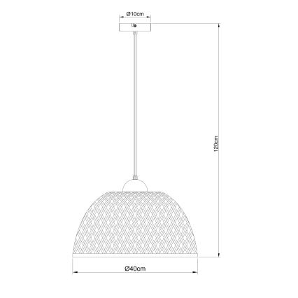 Globo - Hanglamp aan een koord 1xE27/15W/230V bamboe