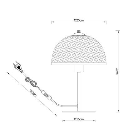 Globo - Tafellamp 1xE27/15W/230V bamboe