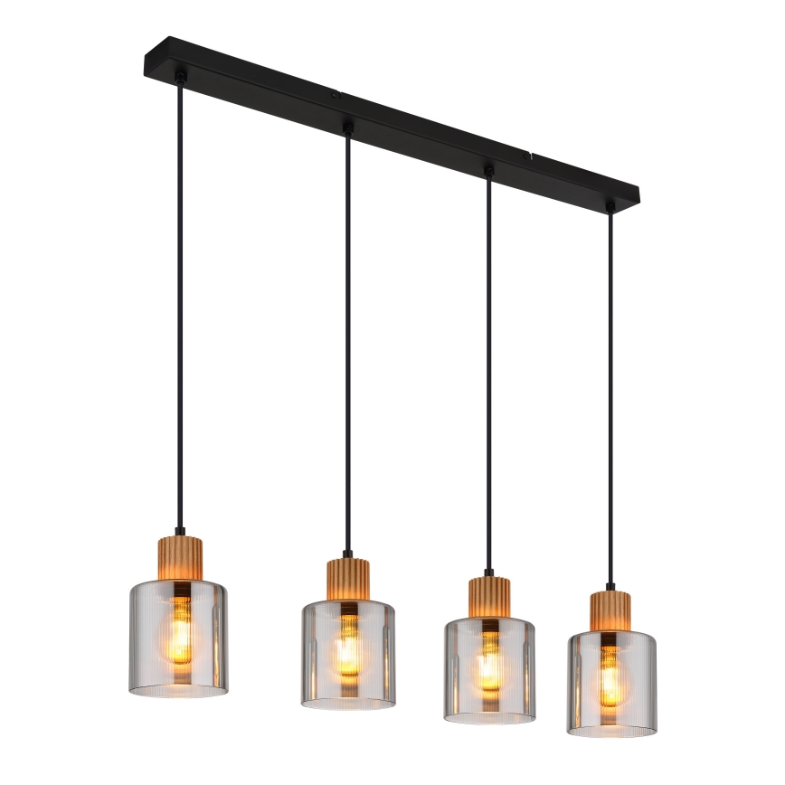 Globo - Hanglamp aan een koord 4xE27/25W/230V zwart