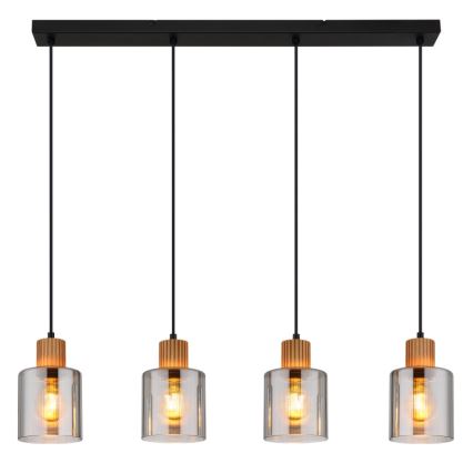 Globo - Hanglamp aan een koord 4xE27/25W/230V zwart