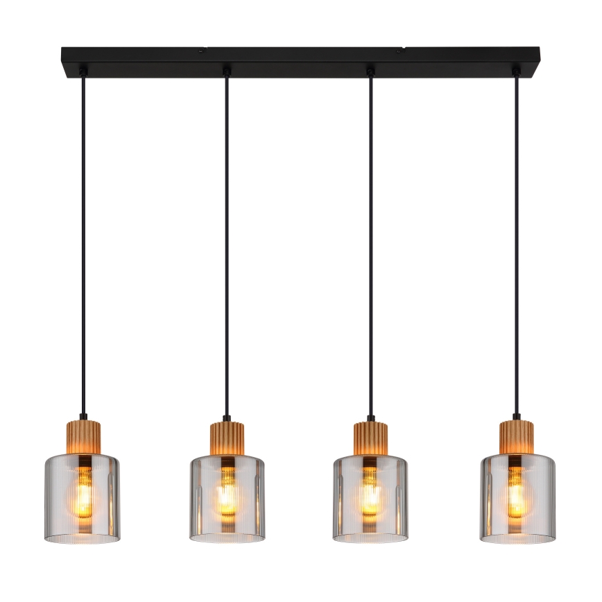 Globo - Hanglamp aan een koord 4xE27/25W/230V zwart