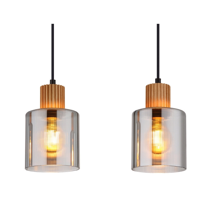 Globo - Hanglamp aan een koord 4xE27/25W/230V zwart
