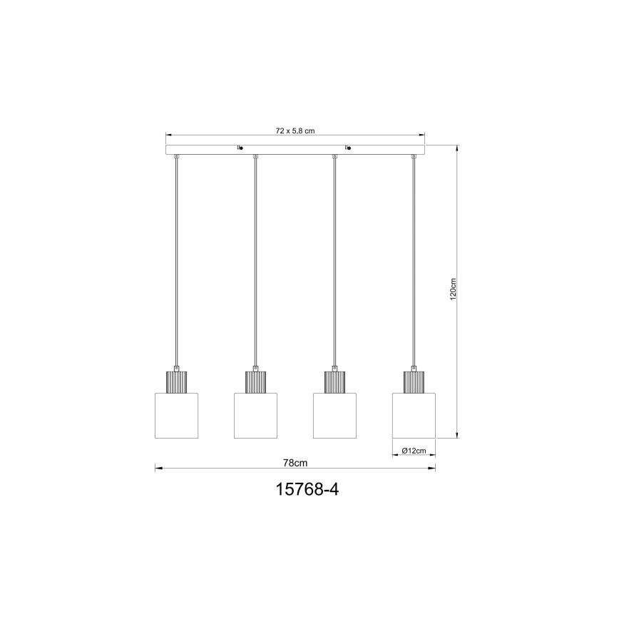 Globo - Hanglamp aan kabel 4xE27/25W/230V