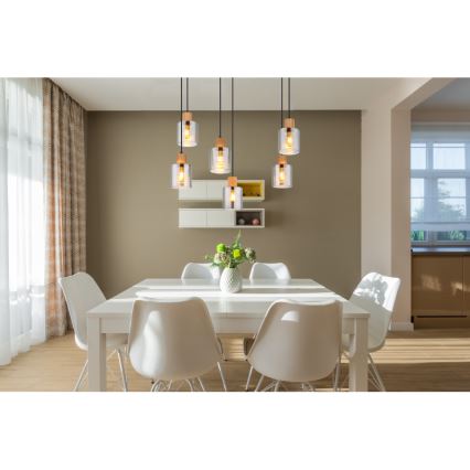 Globo - Hanglamp aan kabel 6xE27/25W/230V