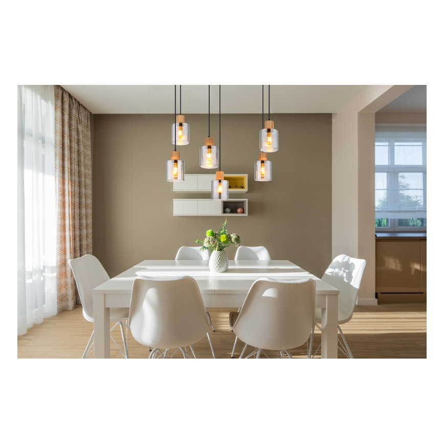 Globo - Hanglamp aan kabel 6xE27/25W/230V