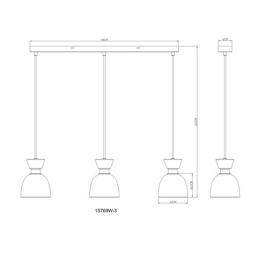 Globo - Hanglamp aan een koord 3xE14/40W/230V wit
