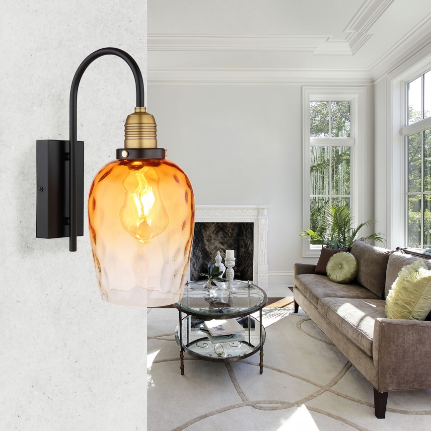 Globo - Wandlamp 1xE27/60W/230V oranje