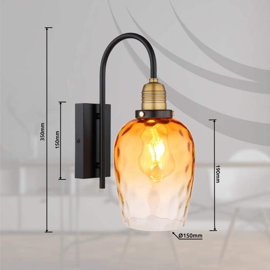 Globo - Wandlamp 1xE27/60W/230V oranje