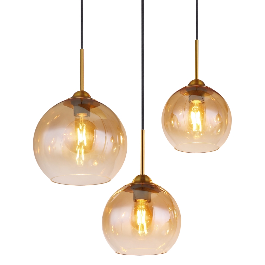 Globo - Kroonluchter aan kabel 6xE27/60W/230V messing