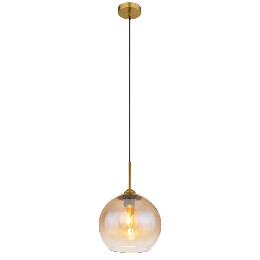 Globo - Hanglamp aan kabel 1xE27/60W/230V messing