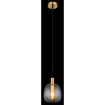 Globo - Hanglamp aan een koord 1xE14/40W/230V diameter 16 cm messing