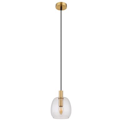 Globo - Hanglamp aan een koord 1xE14/40W/230V diameter 16 cm messing