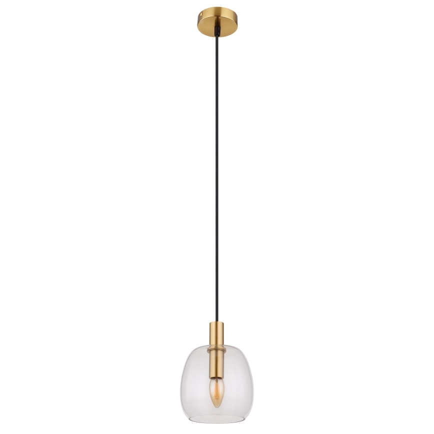 Globo - Hanglamp aan een koord 1xE14/40W/230V diameter 16 cm messing